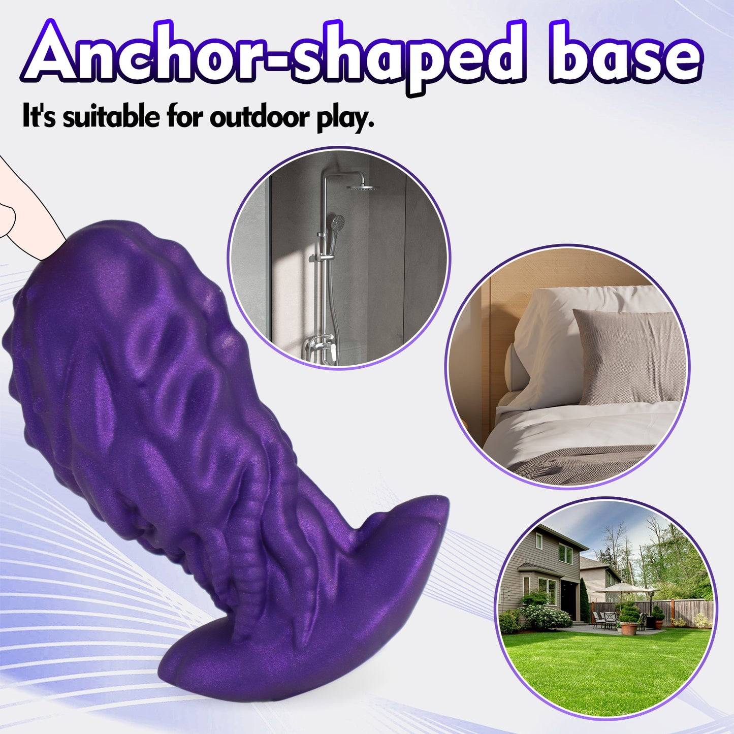 MAPARON Silicone Anal Plug with Anchor-shaped Base "Purple Badass"