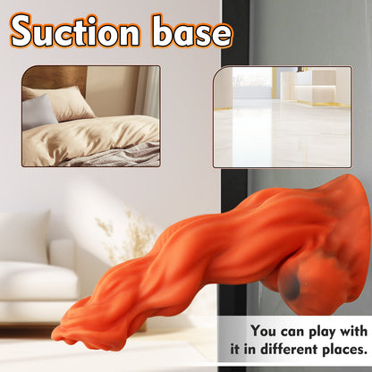 MAPARON Silicone Anal Plug with Suction Cup Base "Red Pepper"