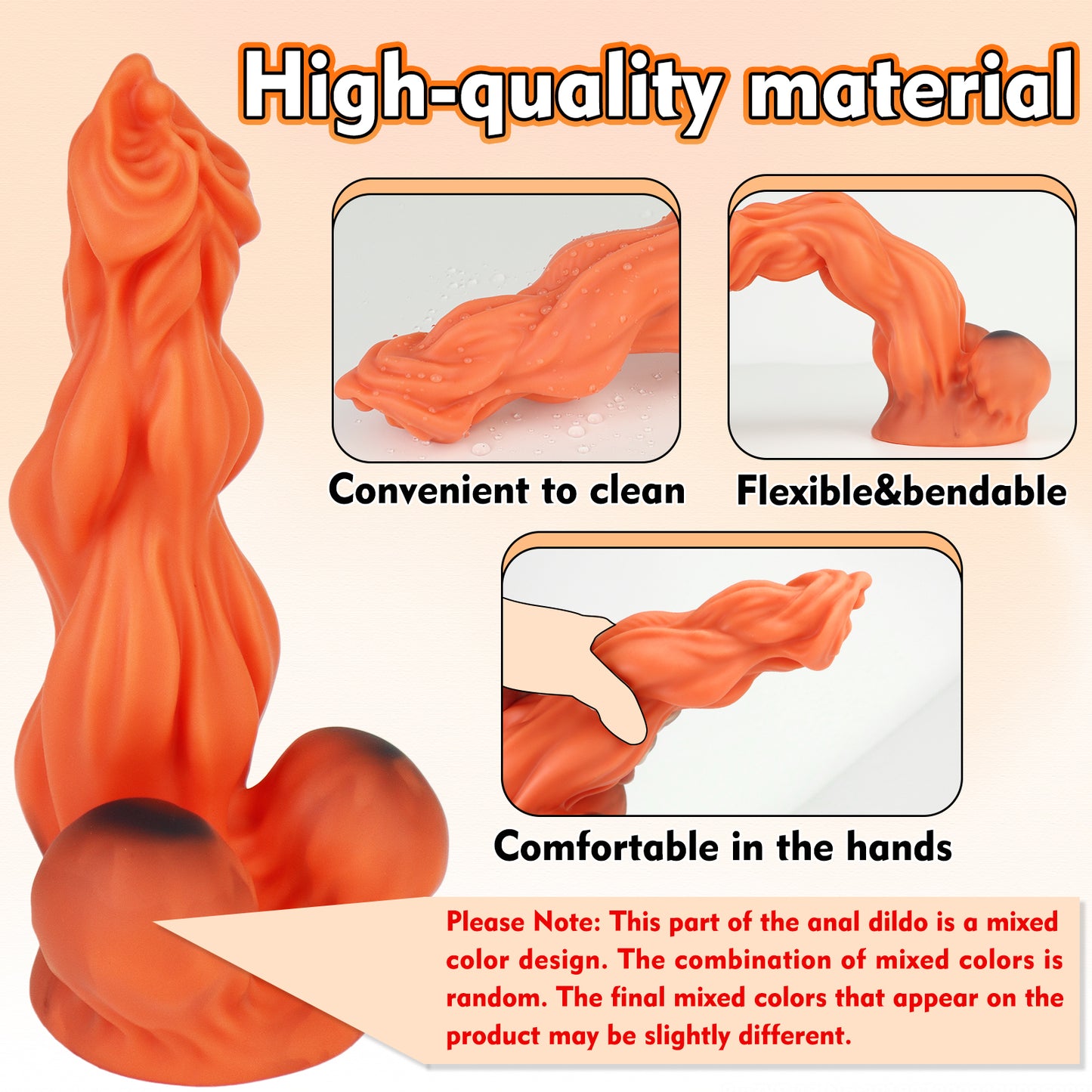 MAPARON Silicone Anal Plug with Suction Cup Base "Red Pepper"