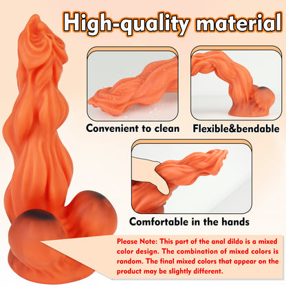 MAPARON Silicone Anal Plug with Suction Cup Base "Red Pepper"