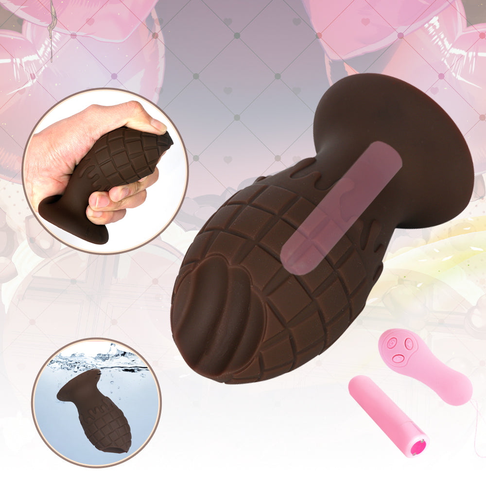 TaRiss's Chocolate anal plug with vibrating eggs - TaRiss`s