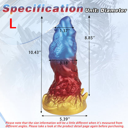 TaRiss's Silicone Anal Dildo with Suction Cup Base L 10.43'' "Gelato" - tarisss.com