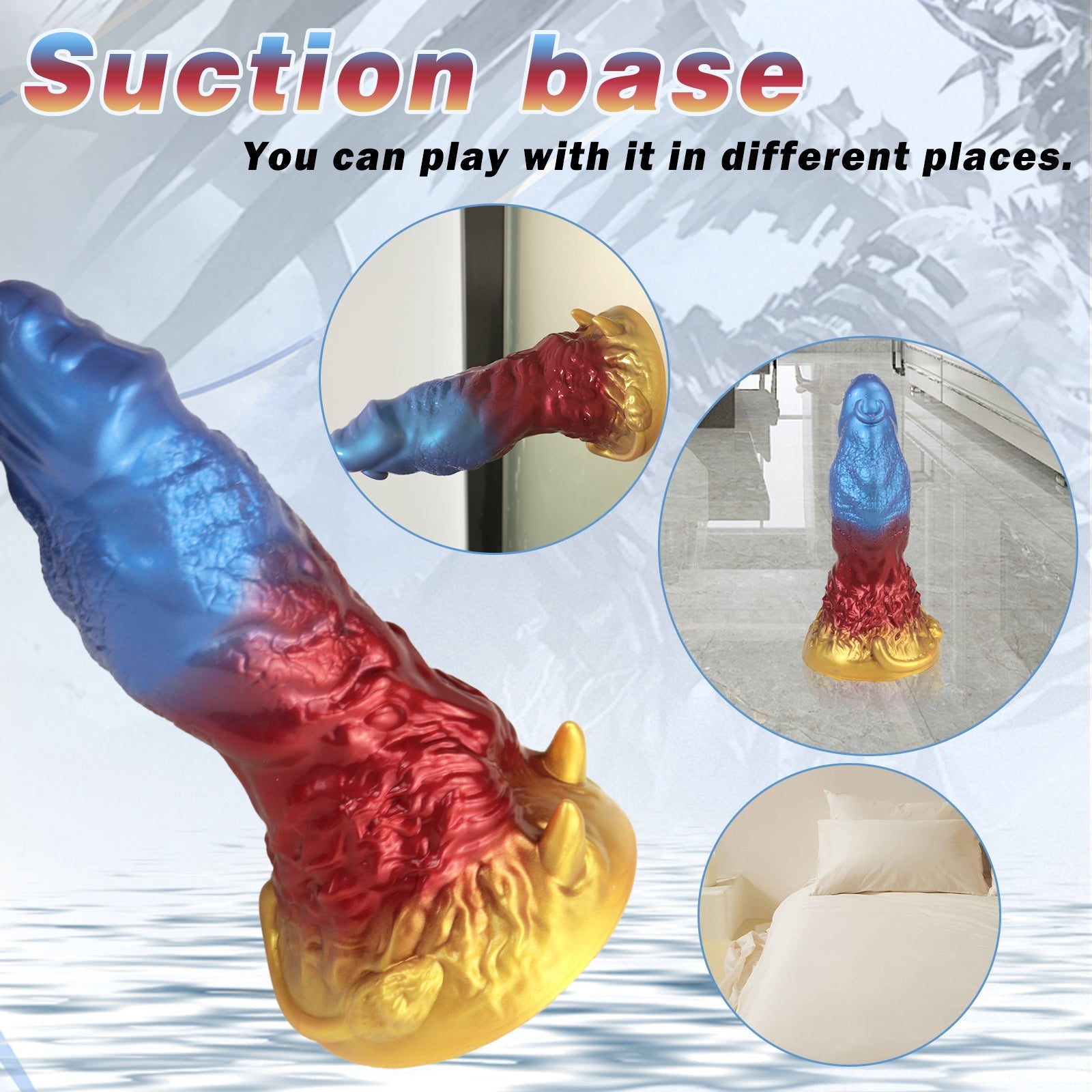 TaRiss's Silicone Anal Dildo with Suction Cup Base L 10.43'' "Gelato" - tarisss.com