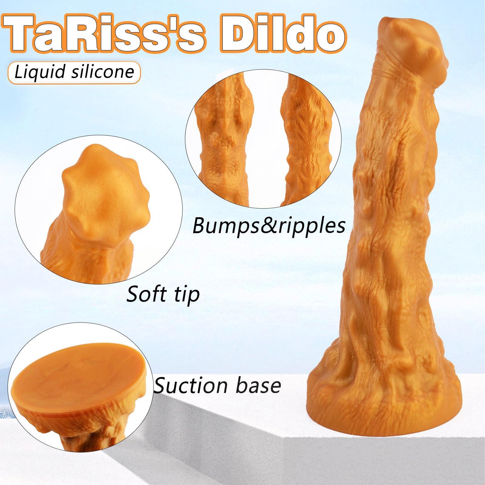 TaRiss's Silicone Anal Dildo with Suction Cup Base L 11.81 Inch - tarisss.com