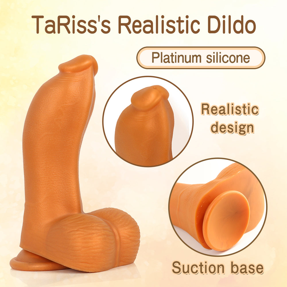 TaRiss's Silicone Realistic Dildo with Suction Cup Base - tarisss.com