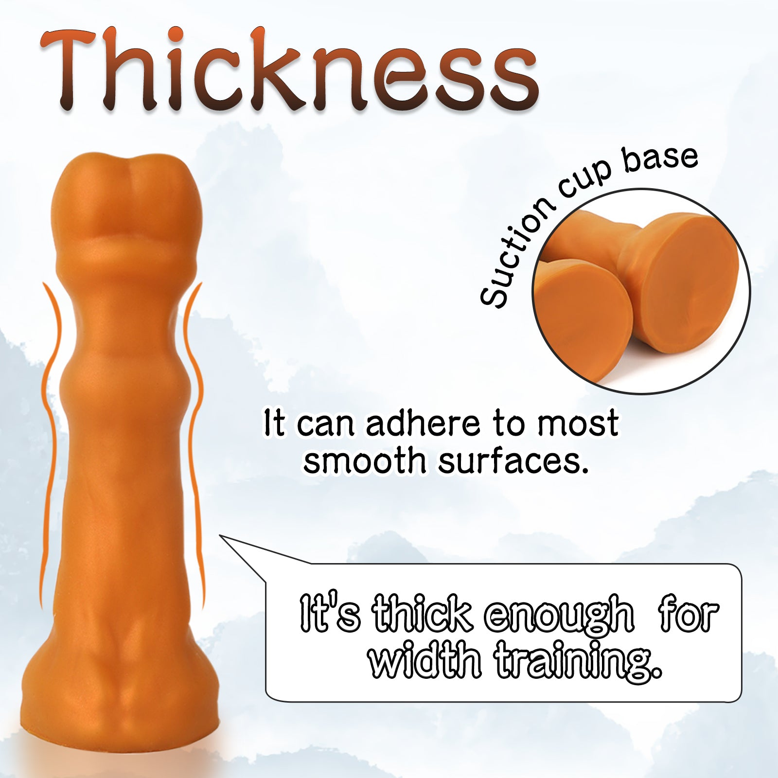 TaRiss's Silicone Anal Dildo with Suction Cup Base Gold XXL 14.76 Inch - tarisss.com