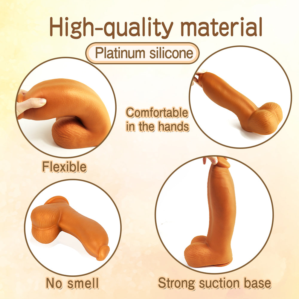 TaRiss's Silicone Realistic Dildo with Suction Cup Base - tarisss.com