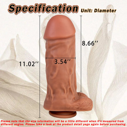 TaRiss's Realistic Dildo with Suction Cup Base 11.02 Inch “Biggie Eddie" - tarisss.com