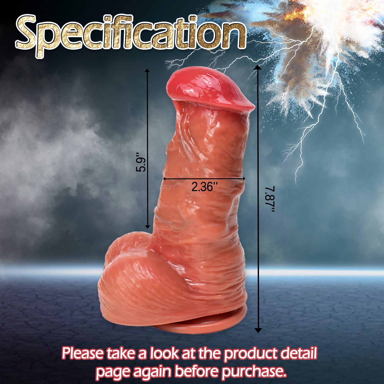 TaRiss's Realistic Dildo with Suction Cup Base 7.87 Inch "The Cannon“ - tarisss.com