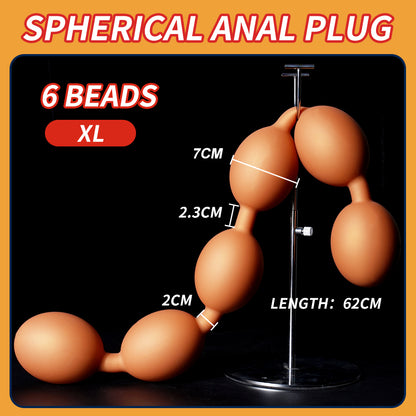 TaRiss’s Anal Beads Silicone Anal Chain 7 Sizes Suitable for Starters to Advanced Players