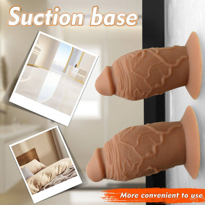 MAPARON Realistic Dildo with Suction Cup Base Silicone Anal Plug for Advanced Players“Rugged Prince”