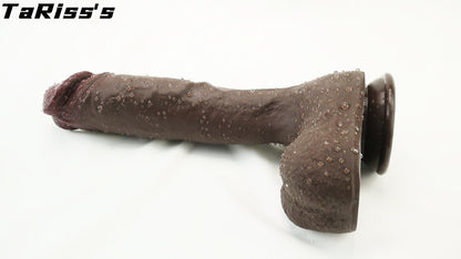 TaRiss's Realistic Dildo Silicone Dark Brown Dildo Anal Plug with Suction Base “Whispering Moon”