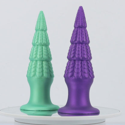 TaRiss's Anal Plug with Powerful Suction Base Silicone Christmas Dildos “Christmas Tree"