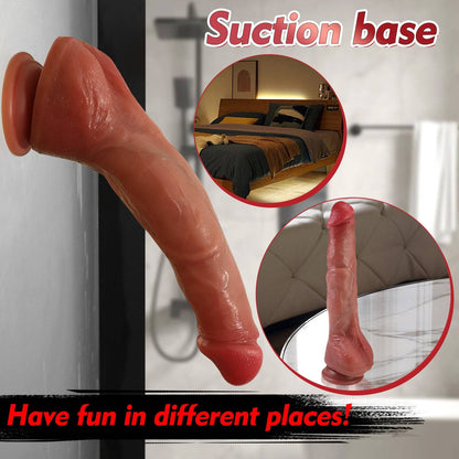 TaRiss's Realistic Dildo with Suction Base 100% Silicone Dual Density Dildo “Lavish Desire”