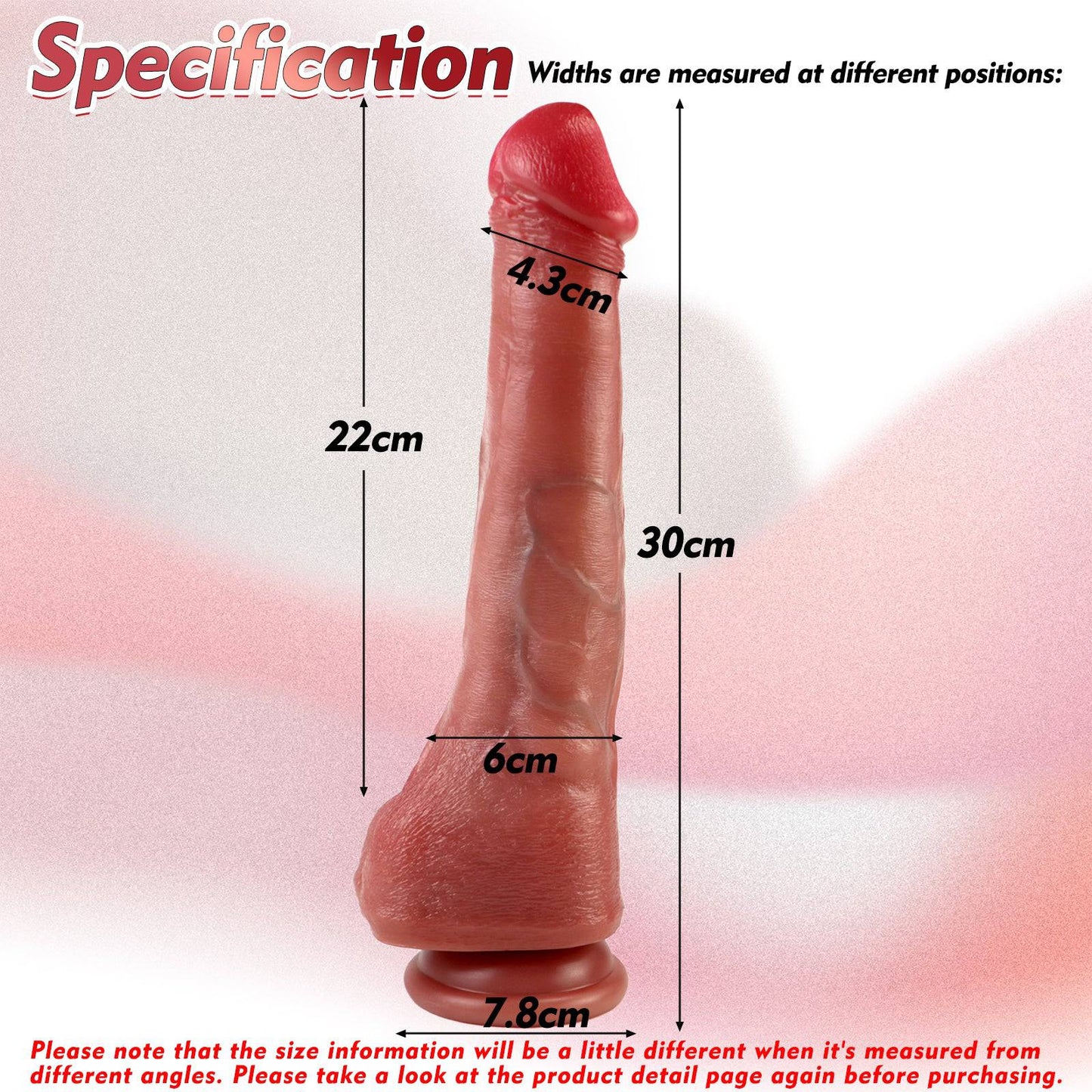 TaRiss's Realistic Dildo with Suction Base 100% Silicone Dual Density Dildo “Lavish Desire”