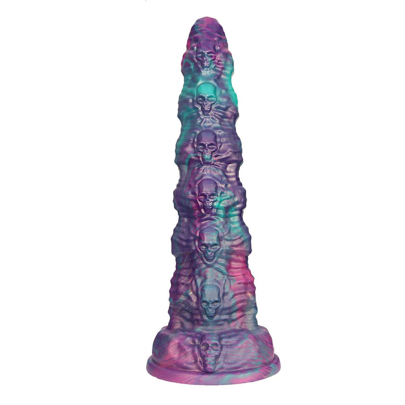 TaRiss's Fantasy Dildo with Suction Base Silicone Anal Plug with Skull Pattern Design 15.74 Inch - tarisss.com