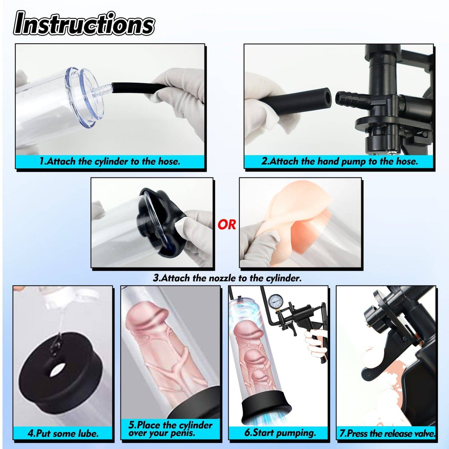 TaRiss's Penis Pump Manual Vacuum Pump Penis Enlarger Adult Sex Toy for Men