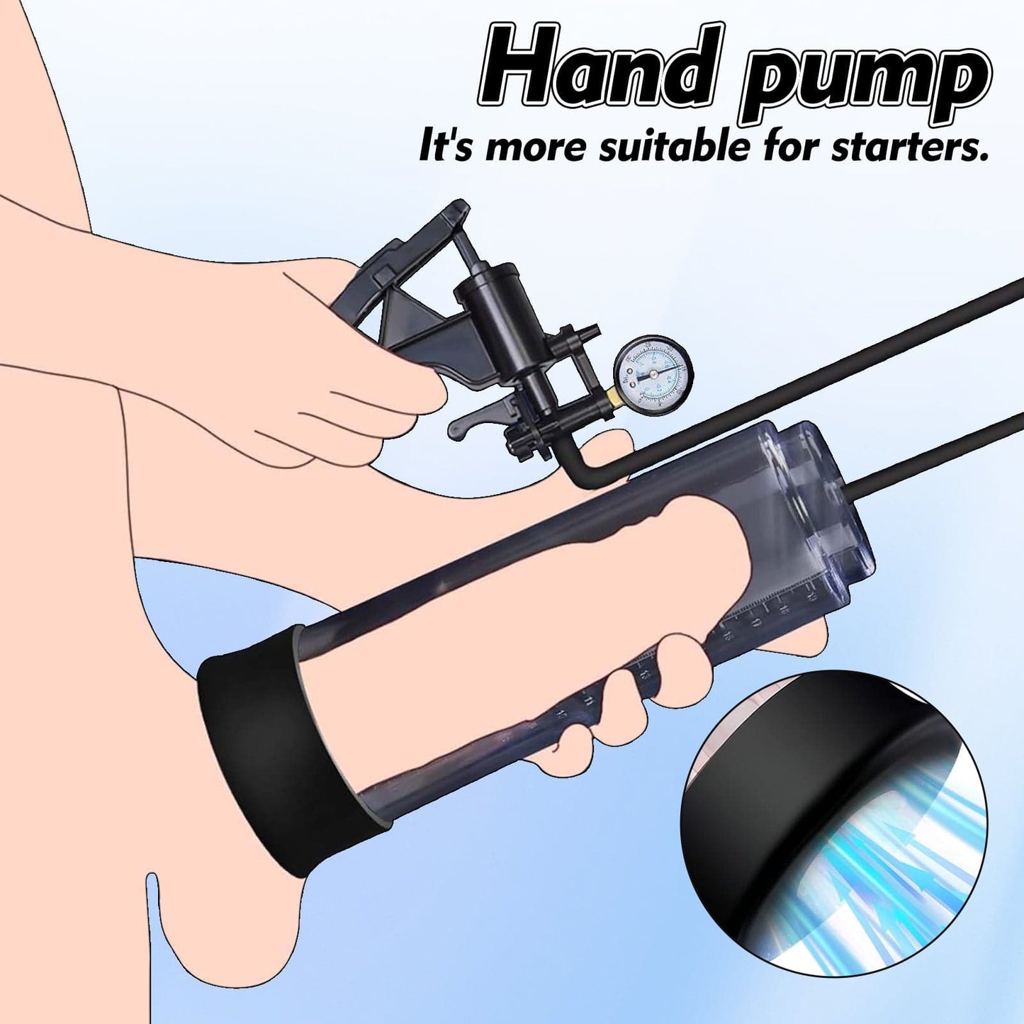 TaRiss's Penis Pump Manual Vacuum Pump Penis Enlarger Adult Sex Toy for Men