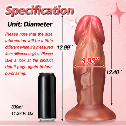 TaRiss's Realistic Dildo with Suction Cup Base 12.99 Inch "Big Dude"