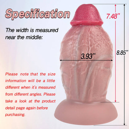 TaRiss's Realistic Dildo with Suction Cup Base 100% Silicone Flesh Dildo "Savage Heat"