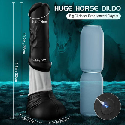 TaRiss's Thrusting Dildo Vibrator with 7 Vibrating & 7 Thrusting Modes Remote Control Fantasy Horse Dildo with Suction Base 11.8''