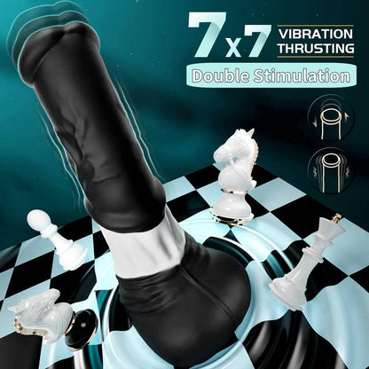 TaRiss's Thrusting Dildo Vibrator with 7 Vibrating & 7 Thrusting Modes Remote Control Fantasy Horse Dildo with Suction Base 11.8''