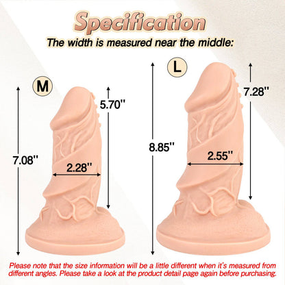 TaRiss's Realistic Dildo Silicone Anal Plug with Wide Suction Base