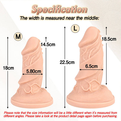 TaRiss's Realistic Dildo Silicone Anal Plug with Wide Suction Base