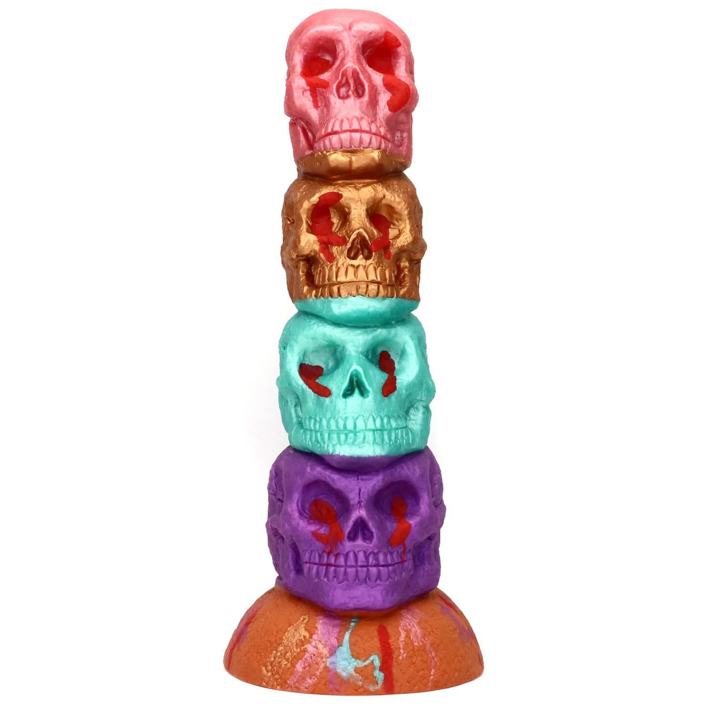 TaRiss's Skull Fantasy Dildo with Suction Cup Base Silicone Thick Anal Plug for Advanced Players “Party Skull”