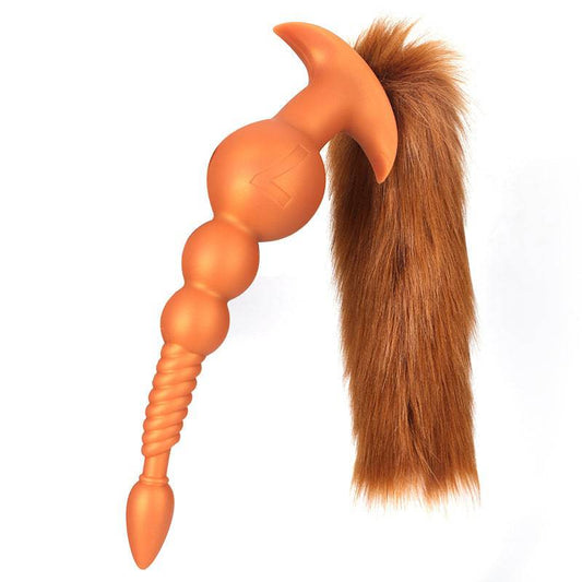 TaRiss's 2 Piece Set Anal Beads with Tail "Horse Tail"