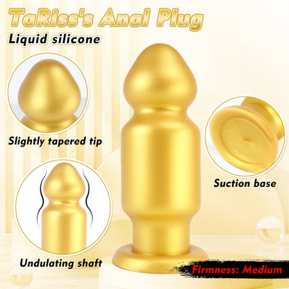 TaRiss's Anal Plug with Suction Base Silicone Dildo for Intermediates to Advanced Players