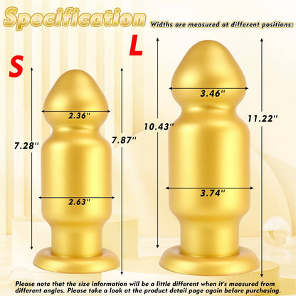 TaRiss's Anal Plug with Suction Base Silicone Dildo for Intermediates to Advanced Players