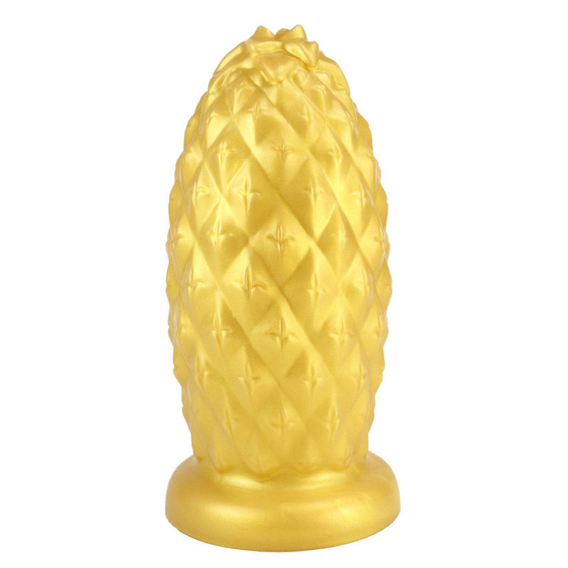 TaRiss's® Smart Silicone Huge Anal Plug with Suction Base Pineapple Shape Dildo for Advanced Players - tarisss.com