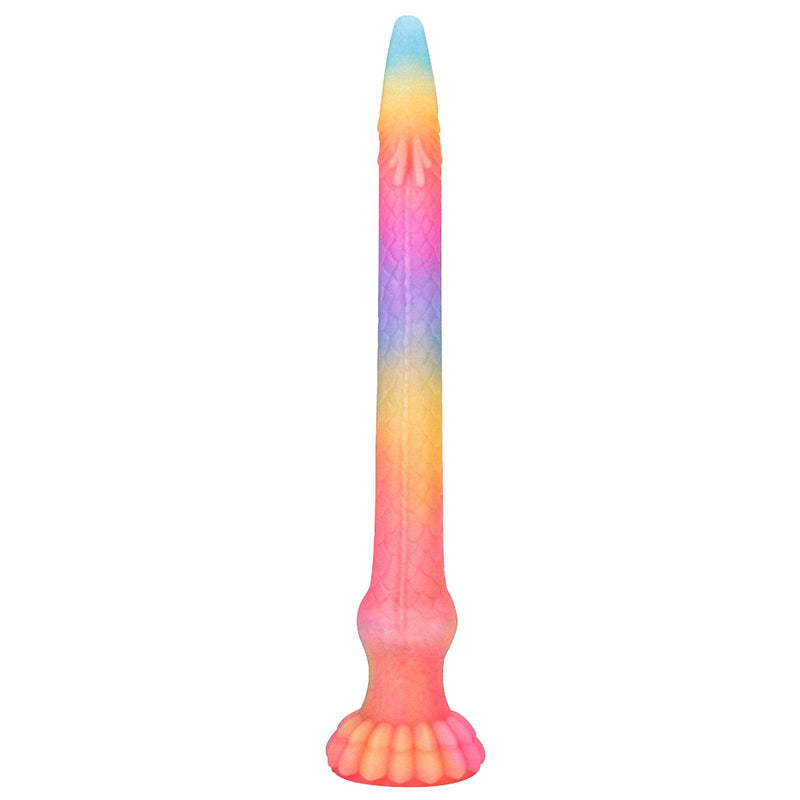 TaRiss's® Smart Silicone Long Anal Plug with Suction Base ''Bioluminescent Eel'' - tarisss.com