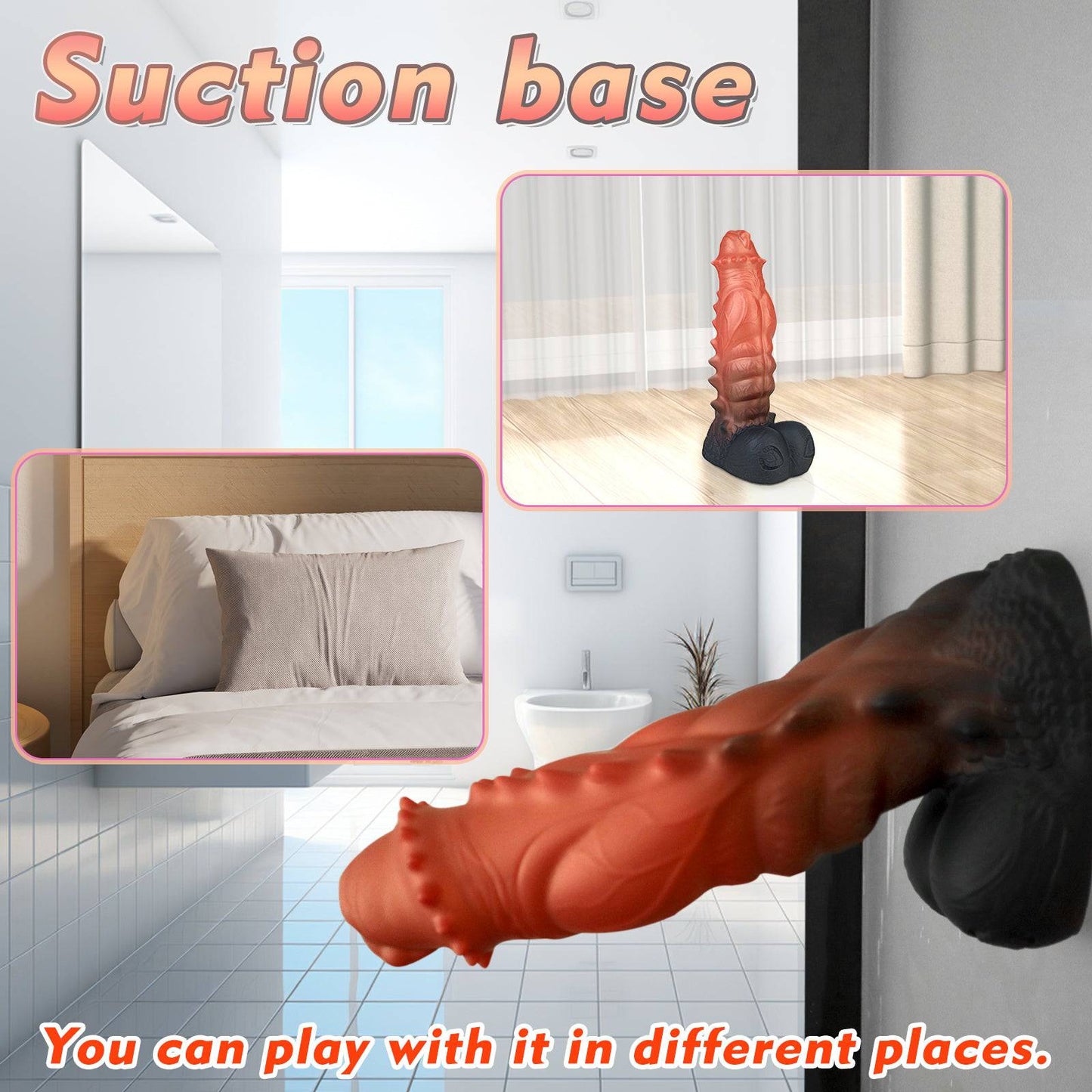 TaRiss's Perfect Fit Silicone Dildo - Textured, Safe, with Suction Base “Muscle Man"