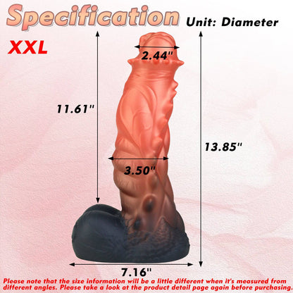 TaRiss's Perfect Fit Silicone Dildo - Textured, Safe, with Suction Base “Muscle Man"