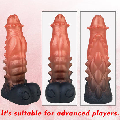 TaRiss's Perfect Fit Silicone Dildo - Textured, Safe, with Suction Base “Muscle Man"