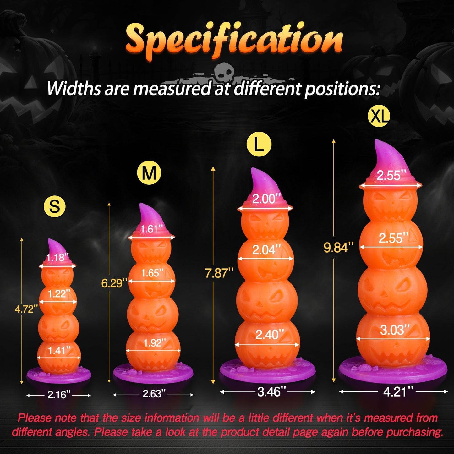 TaRiss's Pumpkin Dildo Halloween Anal Plug with Suction Cup Base Suitable for Beginners to Advanced Players “Halloween Fiesta”