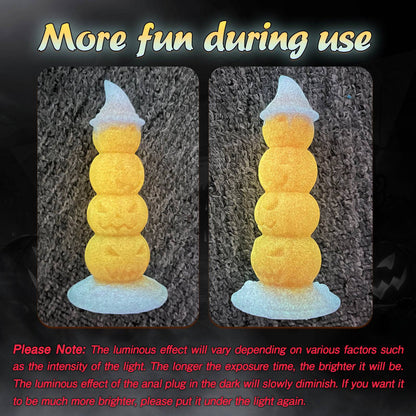 TaRiss's Pumpkin Dildo Halloween Anal Plug with Suction Cup Base Suitable for Beginners to Advanced Players “Halloween Fiesta”