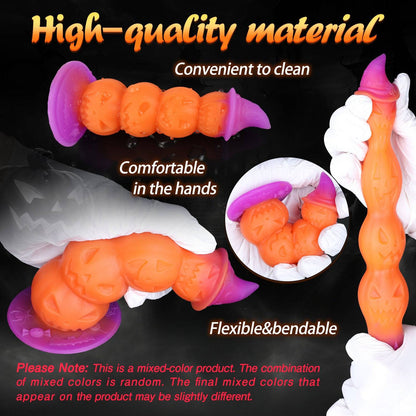 TaRiss's Pumpkin Dildo Halloween Anal Plug with Suction Cup Base Suitable for Beginners to Advanced Players “Halloween Fiesta”