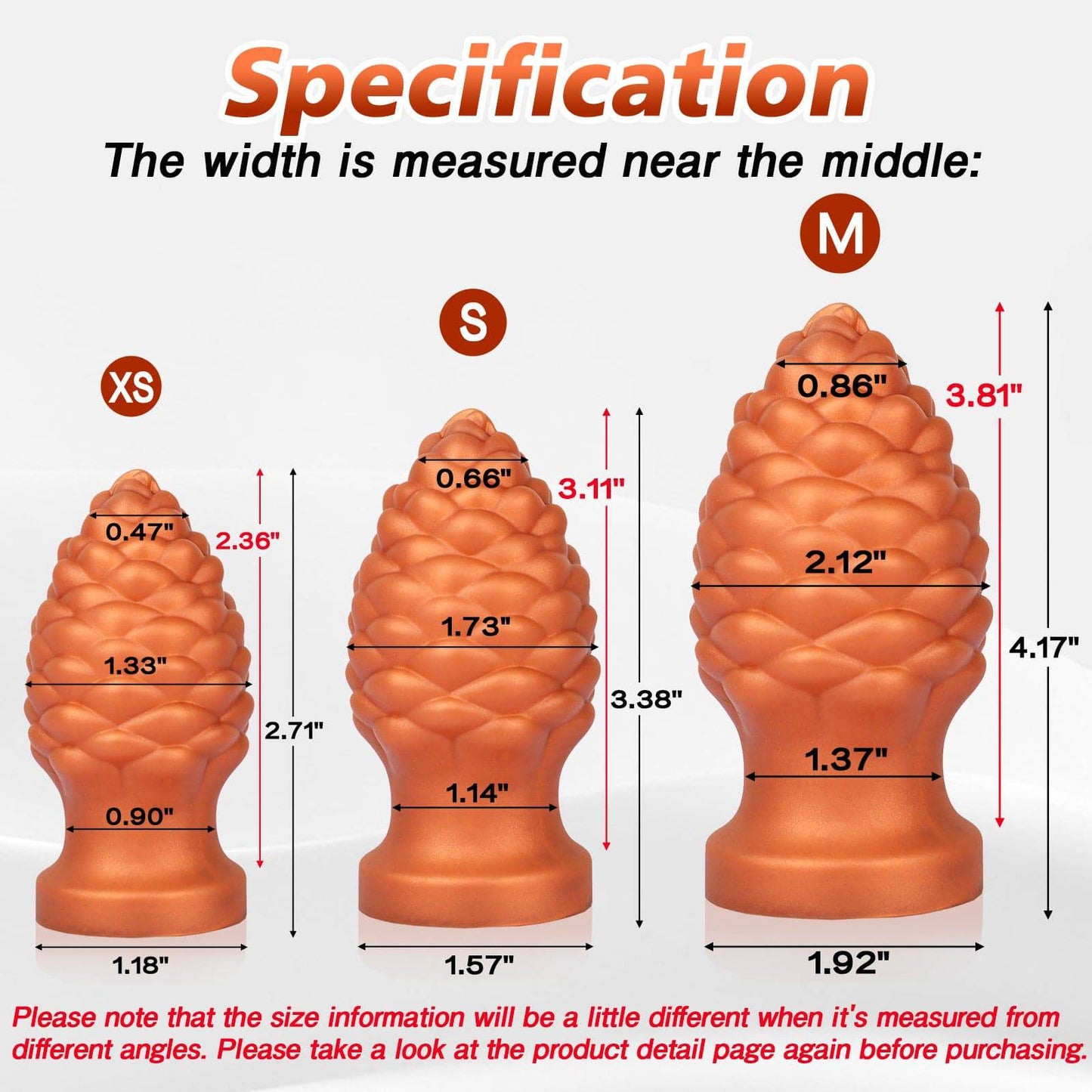 TaRiss's Silicone Anal Plug with Suction Base for Beginners to Advanced Players "Pinecone"