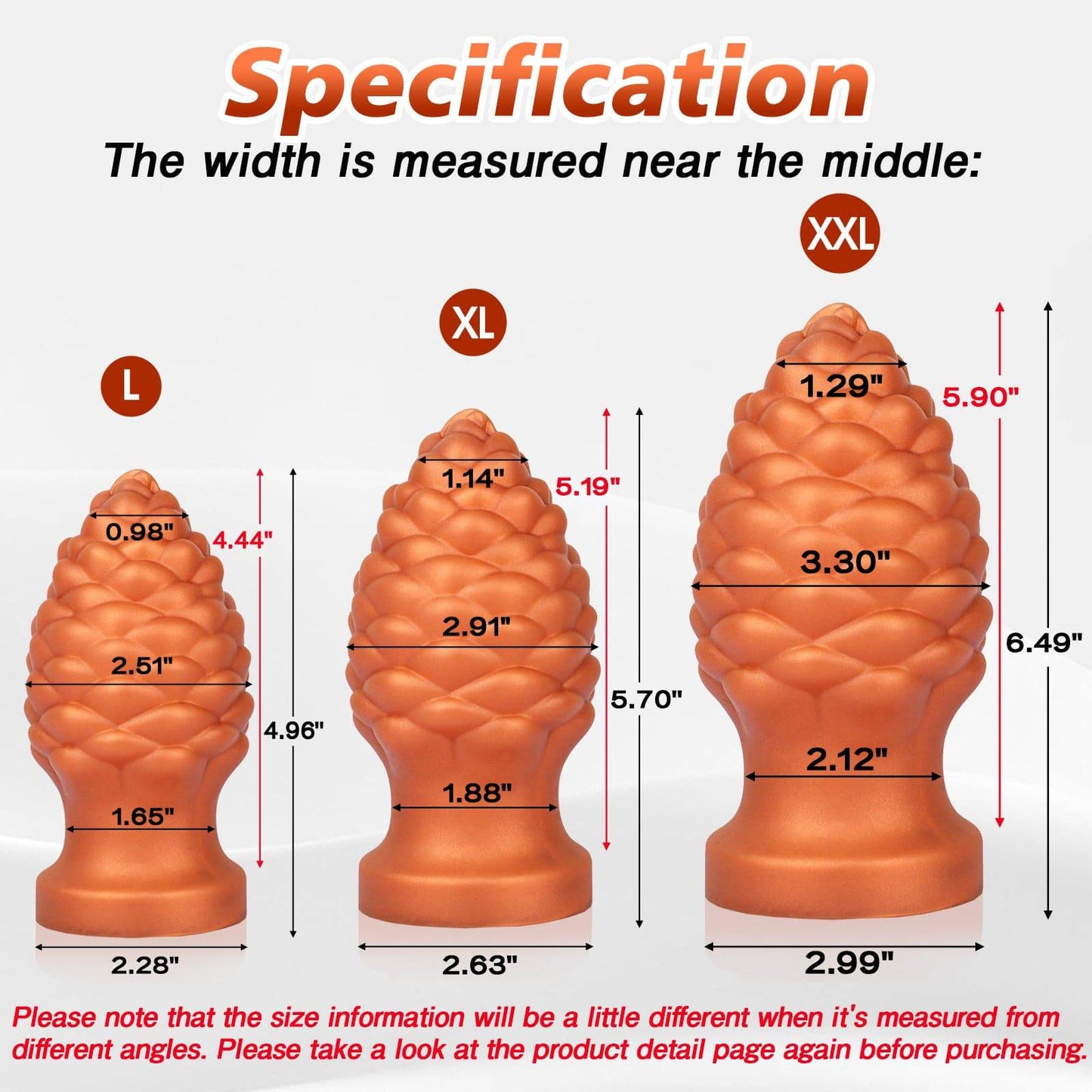 TaRiss's Silicone Anal Plug with Suction Base for Beginners to Advanced Players "Pinecone"