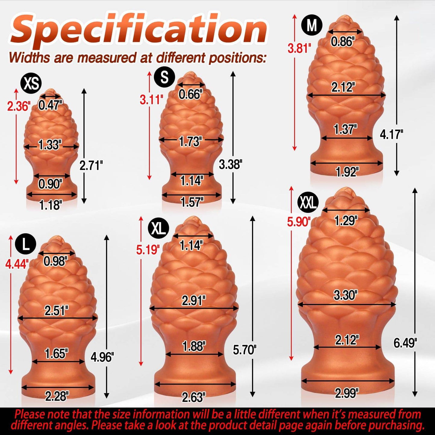 TaRiss's Silicone Anal Plug with Suction Base for Beginners to Advanced Players "Pinecone"